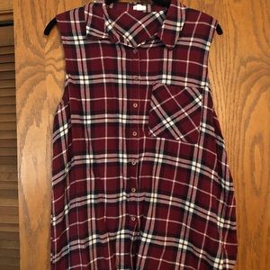 Sleeveless Plaid shirt